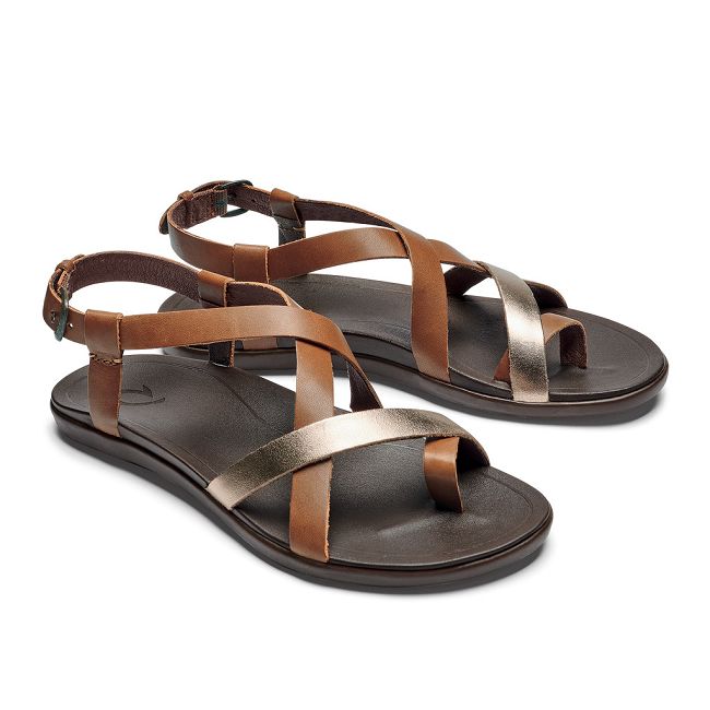 Olukai Women's Upena Sandal - Mustard / Bubbly US508-364